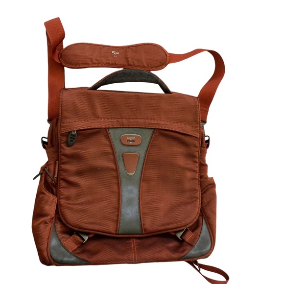 Tumi Other - Tumi Tech Backpack Laptop Bag Orange Brown Color